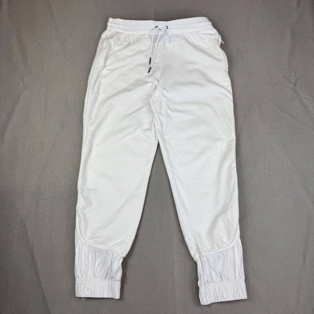 Adidas by Stella McCartney Barricade White Mixed Media Joggers Sz US 10/L